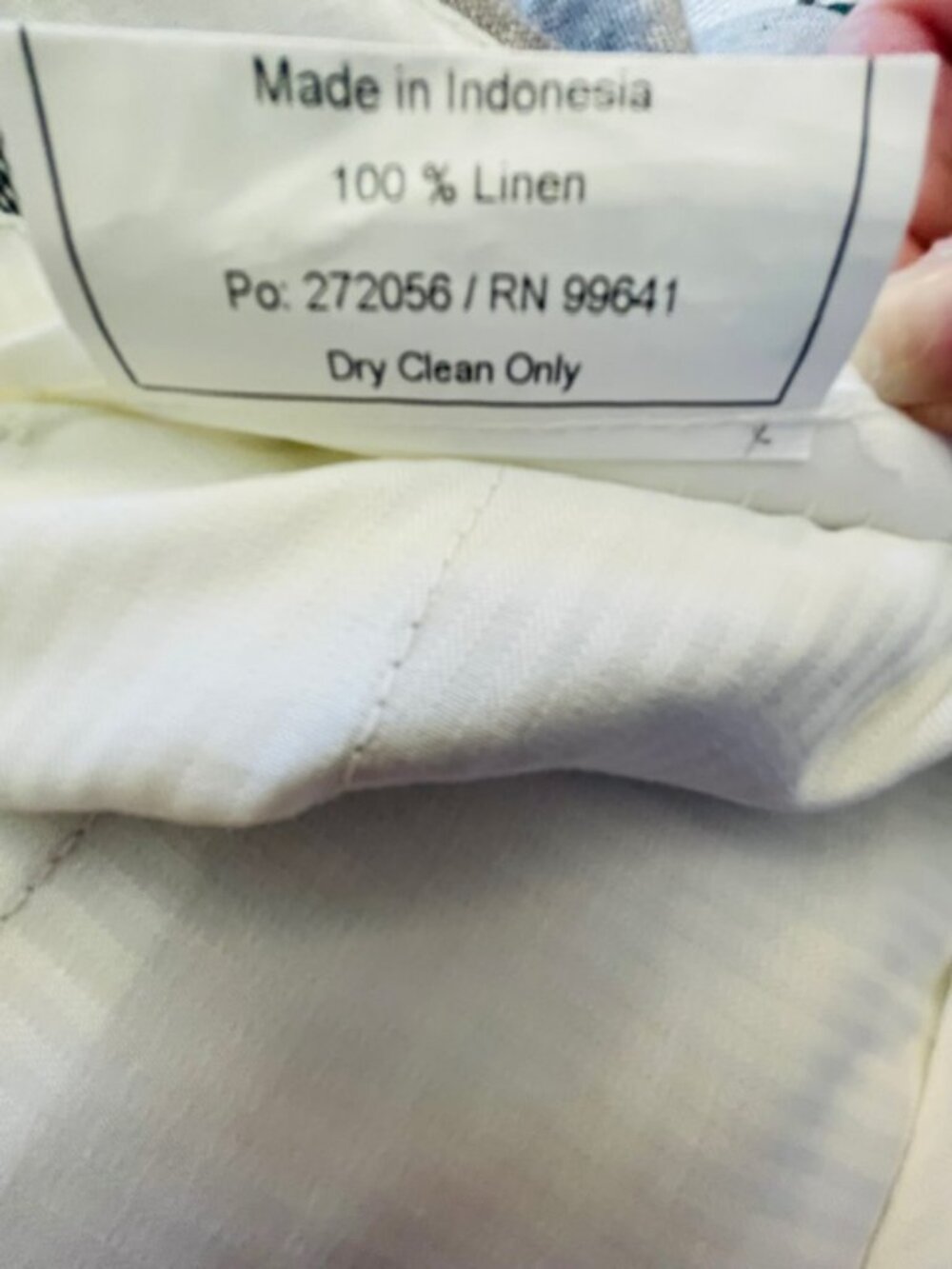 Joseph Abboud 100% Linen Suit Light Gray Summer Tailored 2 Piece Men's 48R X 38 - Picture 13 of 13